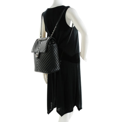 Chanel Calfskin Chevron Quilted Large Urban Spirit Backpack Black 2 of 9