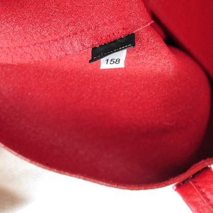 Miu Miu Vitello Daino Bi-Color Shopping Tote Red Brown 8 of 8