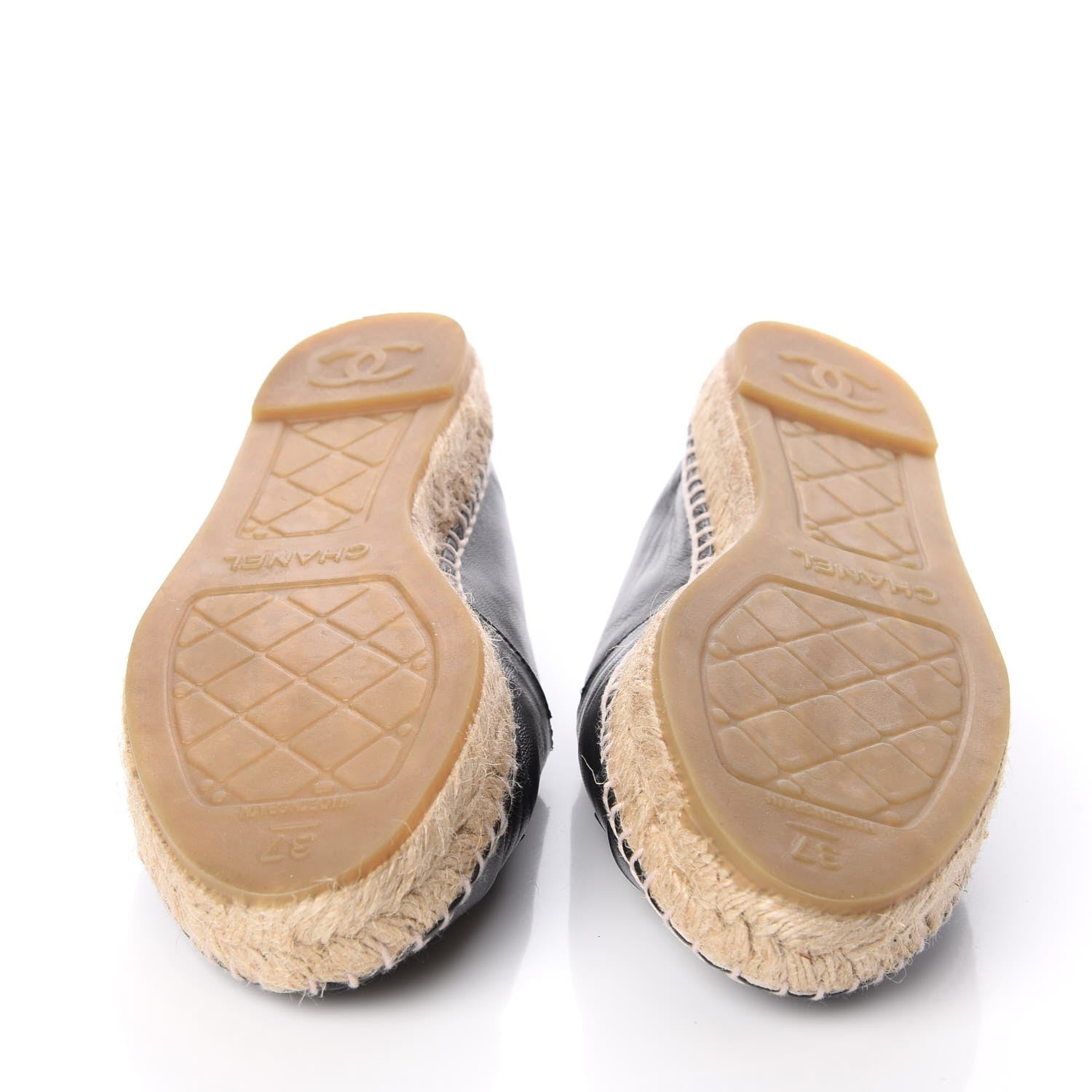 Chanel Lambskin CC Espadrilles 37 Black 5 of 8