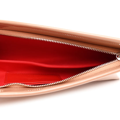 Christian Louboutin Patent Loubi Twist Zip Clutch Bag Nude 5 of 8