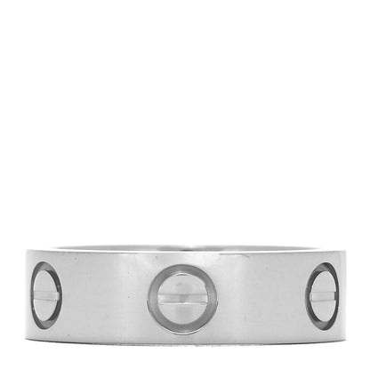 Cartier 18K White Gold 5.5mm LOVE Ring 51 5.75 3 of 4