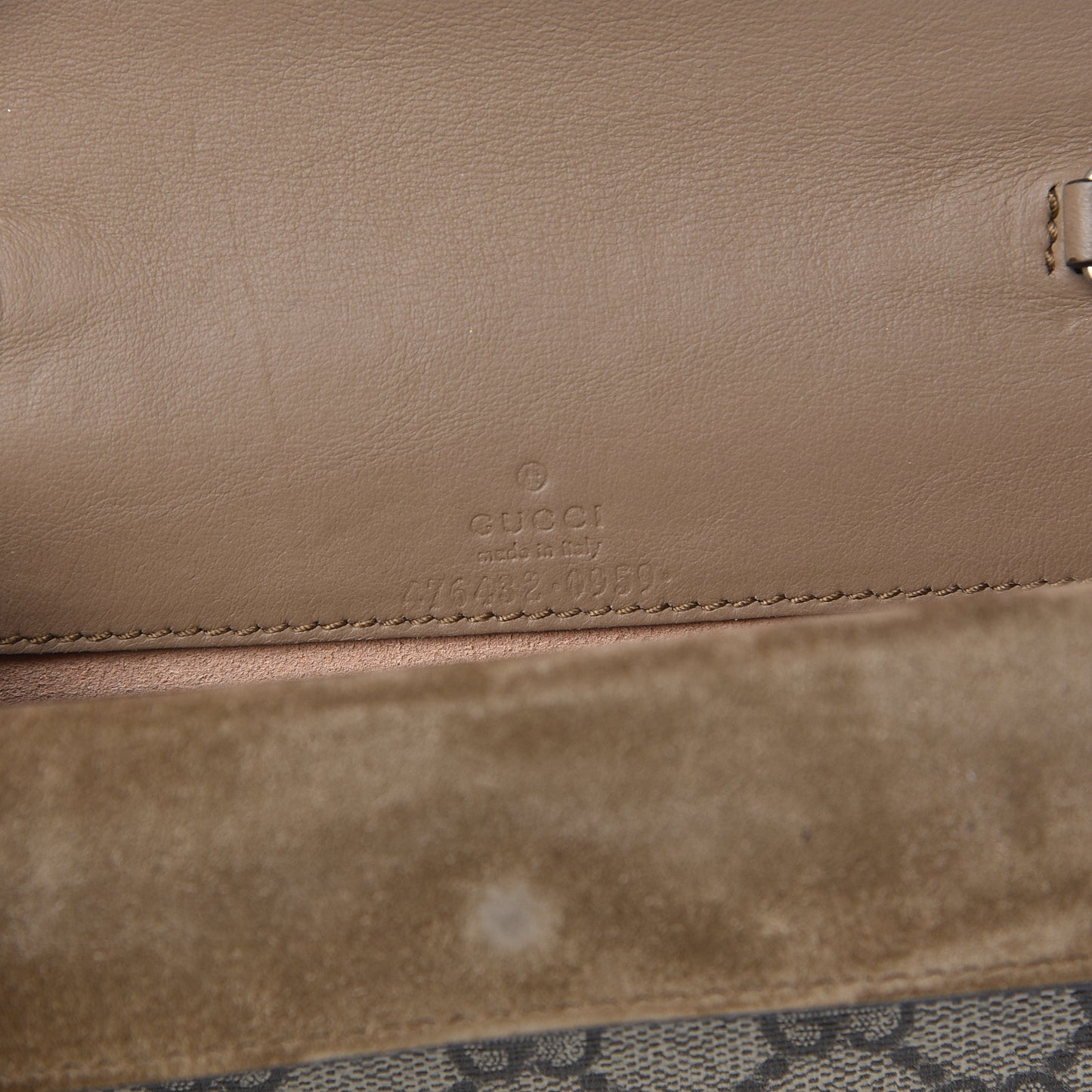 GG Supreme Monogram Super Mini Dionysus Shoulder Bag Taupe