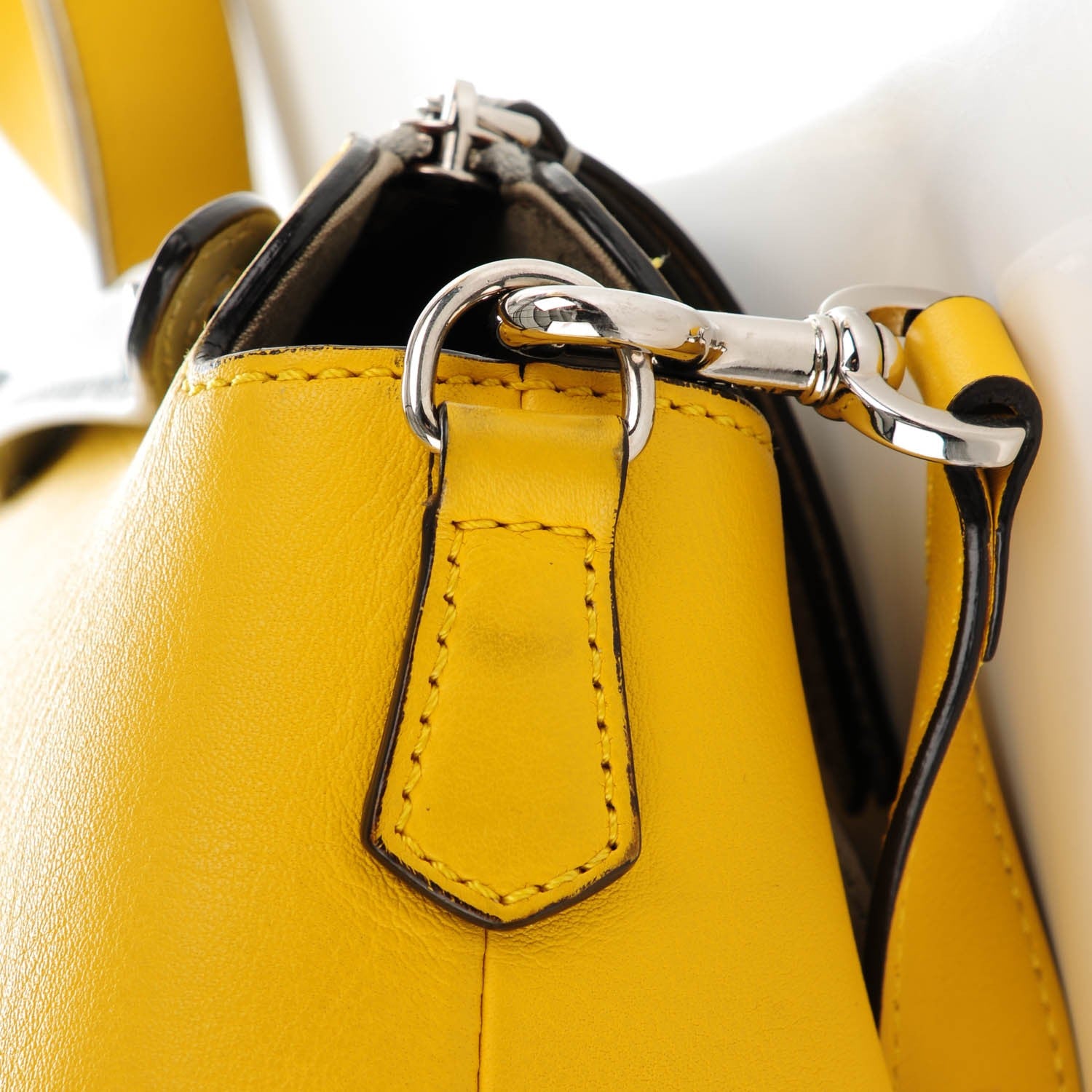 Fendi Vitello Dolce 4 Color Medium By The Way Boston Bag Yellow Multicolor 10 of 13