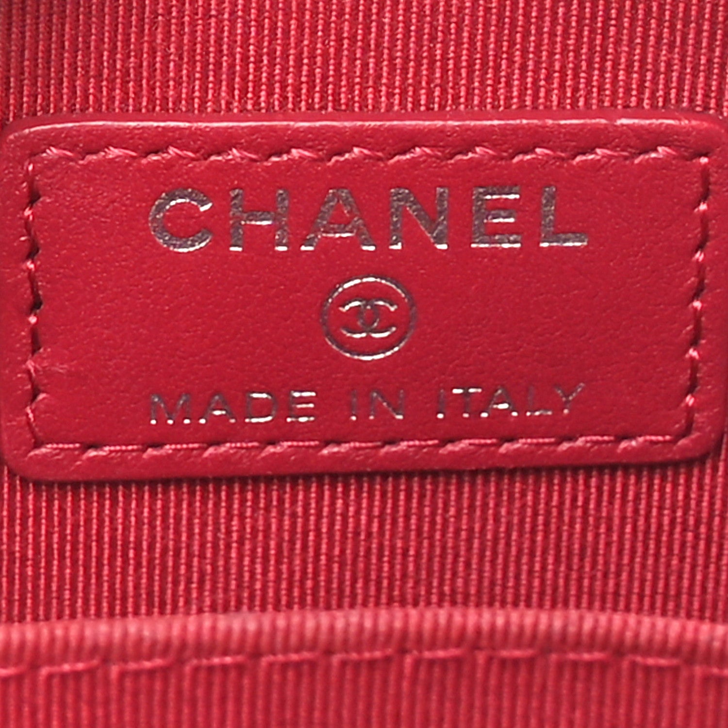 Chanel Caviar Quilted Phone Holder Wallet On Chain WOC Red 5 of 10