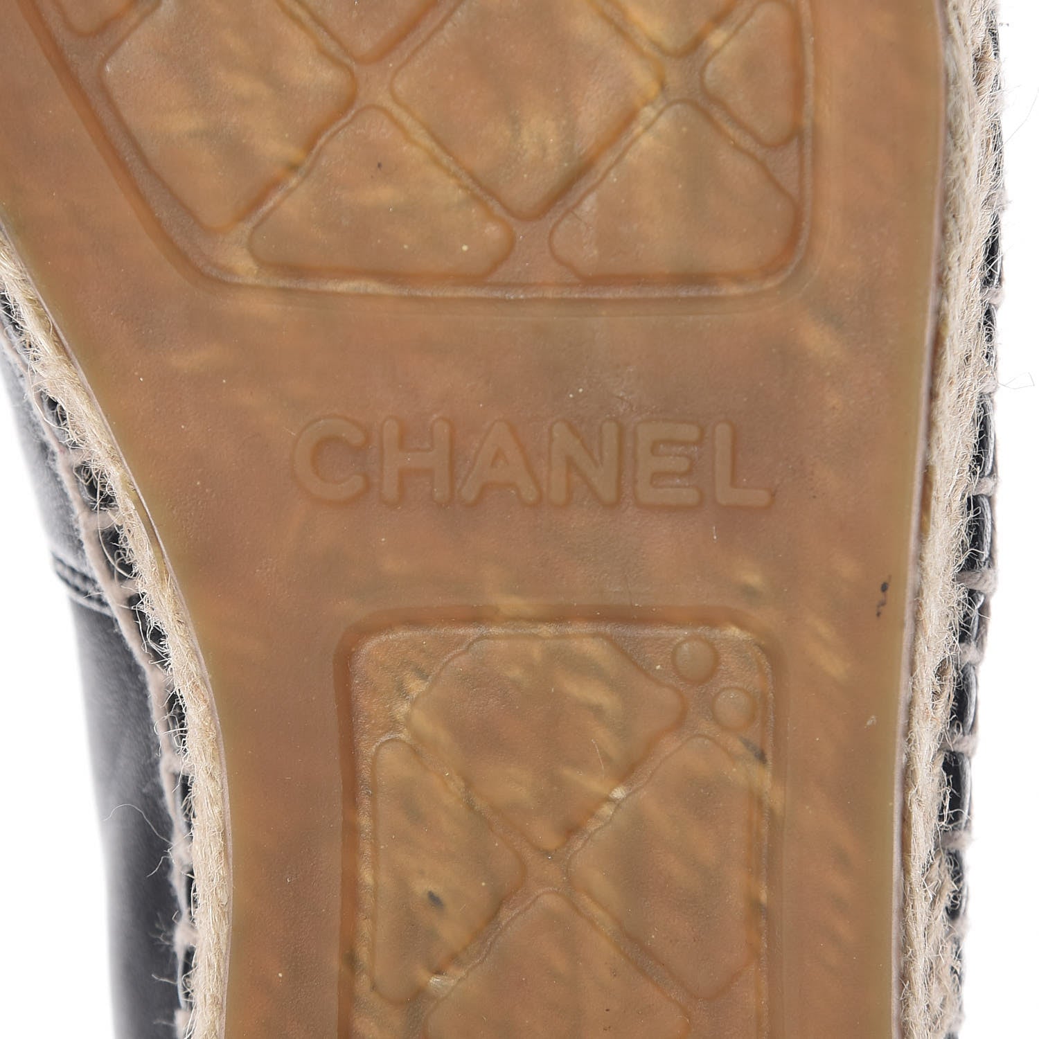Chanel Lambskin CC Espadrilles 37 Black 9 of 12