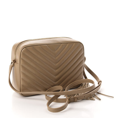 Saint Laurent Calfskin Matelasse Monogram Lou Camera Bag Dark Latte 3 of 10
