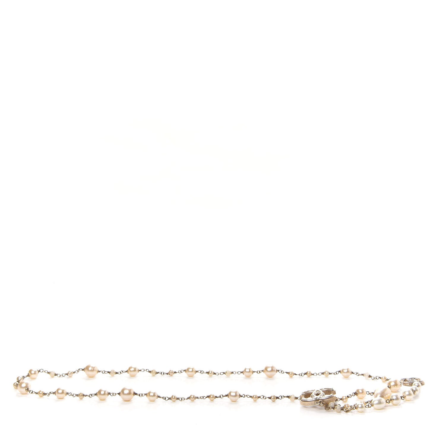 Irregular Pearl CC Belt Light Gold