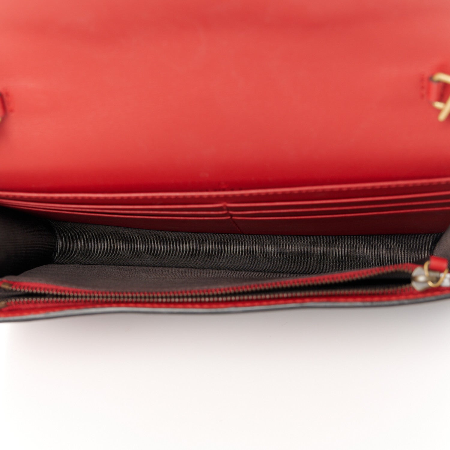 Gucci Calfskin Queen Margaret Chain Wallet Blue Agata Hibiscus Red Mystic White 5 of 9