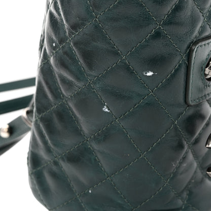 Chanel Glazed Calfskin Quilted Small Salzburg Mountain Backpack Dark Green 11 of 14