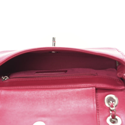 Chanel Iridescent Sheepskin Quilted Small Vintage Mademoiselle Flap Dark Pink 5 of 9