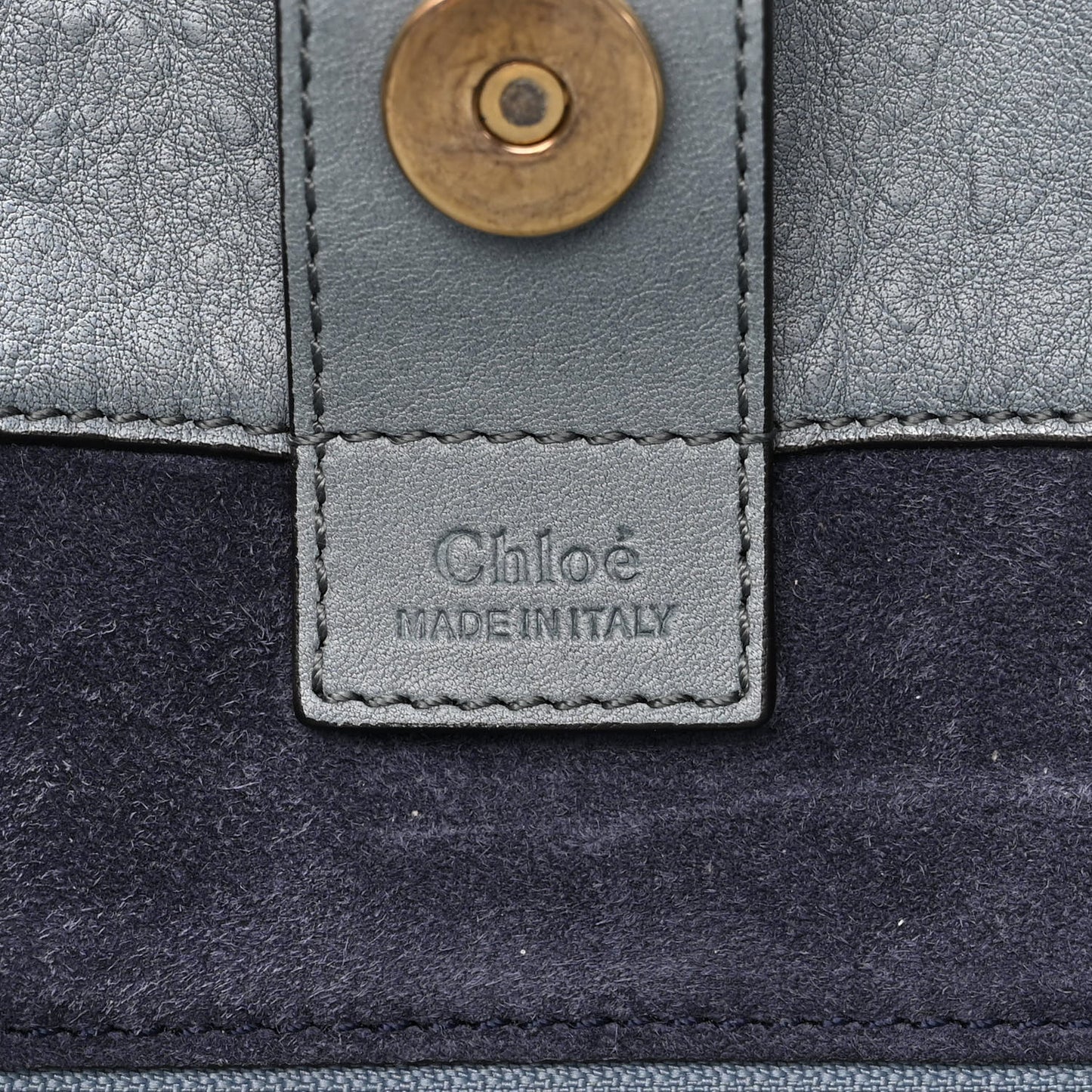 Smooth Calfskin Medium Milo Shopping Tote Cloudy Blue