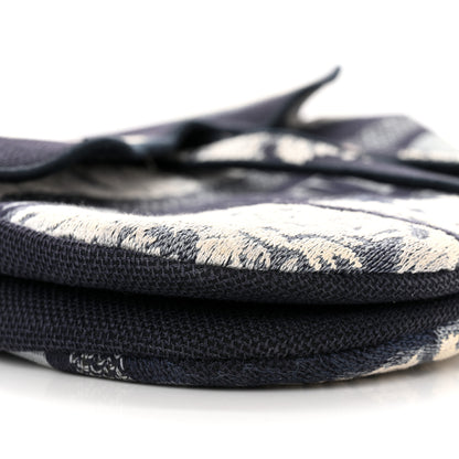 Christian Dior Canvas Embroidered Tie Dye Saddle Bag Blue Multicolor 9 of 12