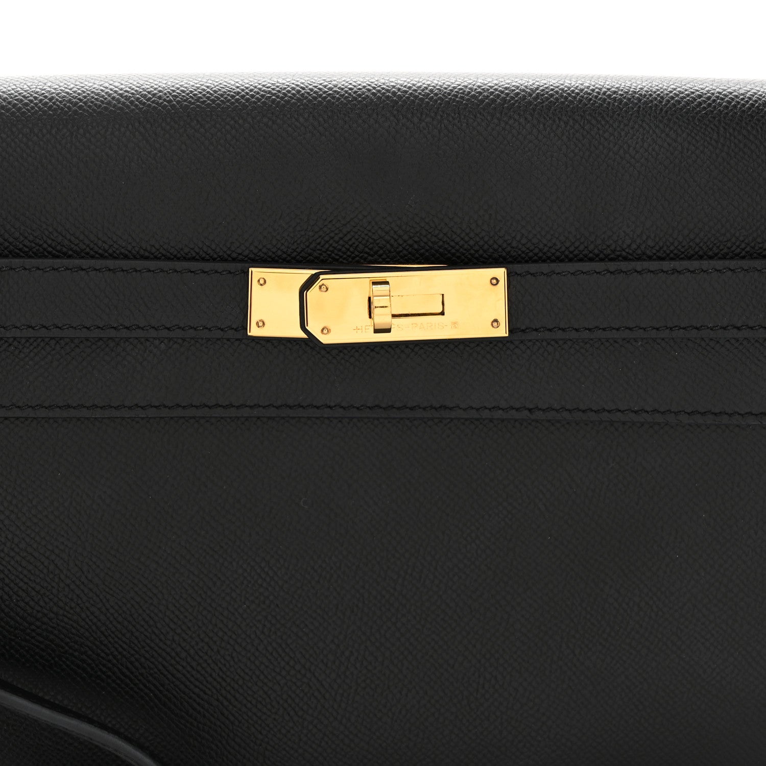 Hermes Epsom Kelly Depeches 25 Pouch Black 8 of 10