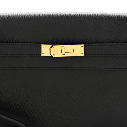 Hermes Epsom Kelly Depeches 25 Pouch Black 8 of 10