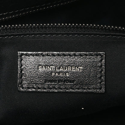 Saint Laurent Crinkled Calfskin Matelasse Monogram Large Niki Chain Satchel Black 6 of 9