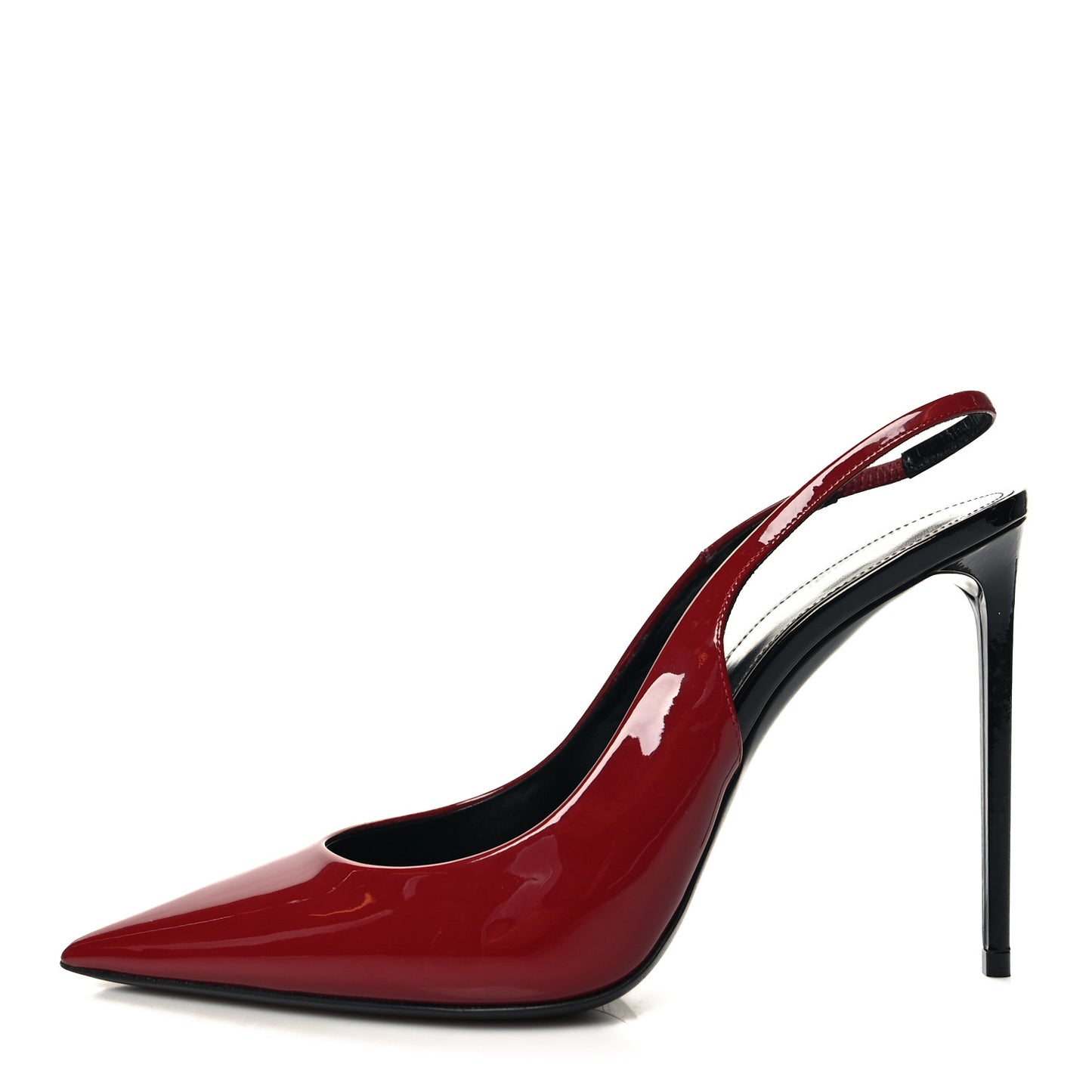 Patent Calfskin Zoe 105 Slingback Pump 40.5 Red