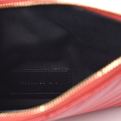 Saint Laurent Grain De Poudre Chevron Monogram Bill Pouch Bandana Red 7 of 8