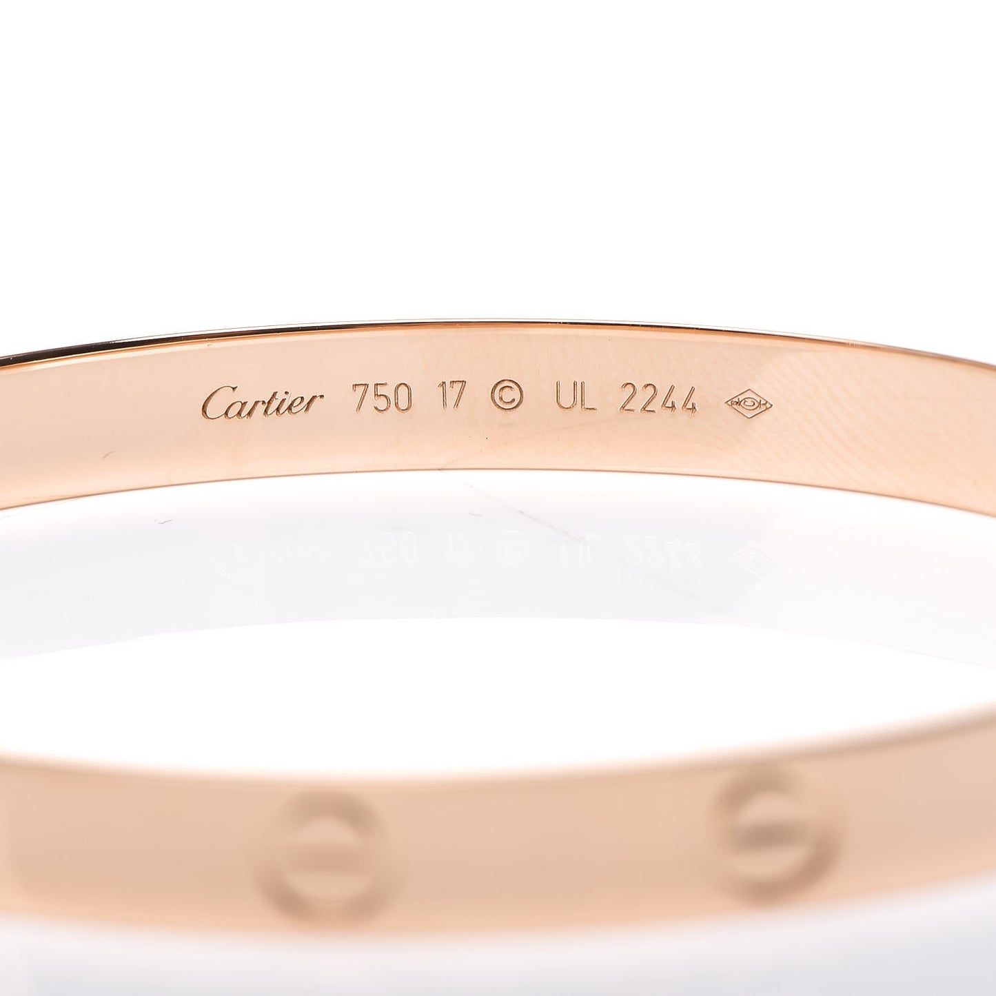 18K Pink Gold LOVE Bracelet 17