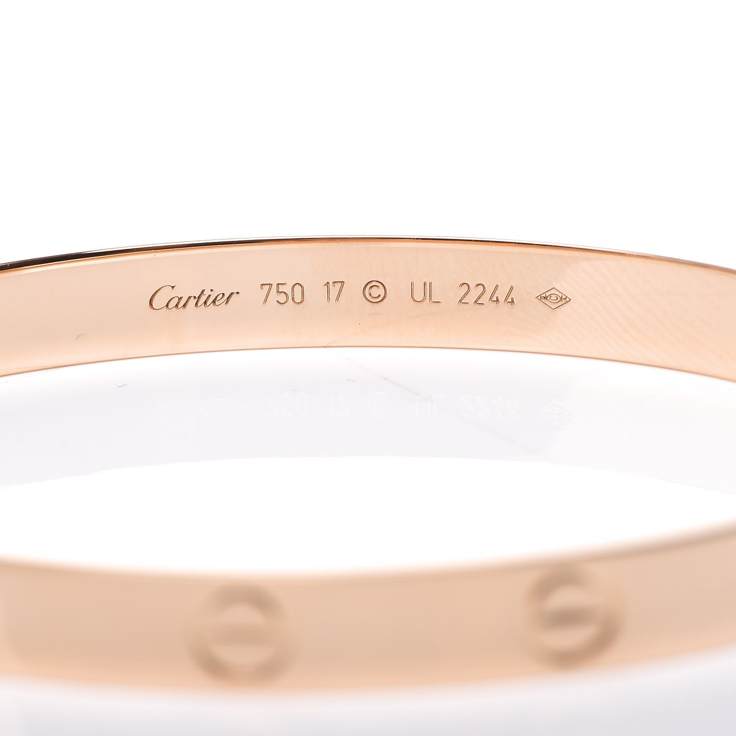 Cartier 18K Pink Gold LOVE Bracelet 17 4 of 5