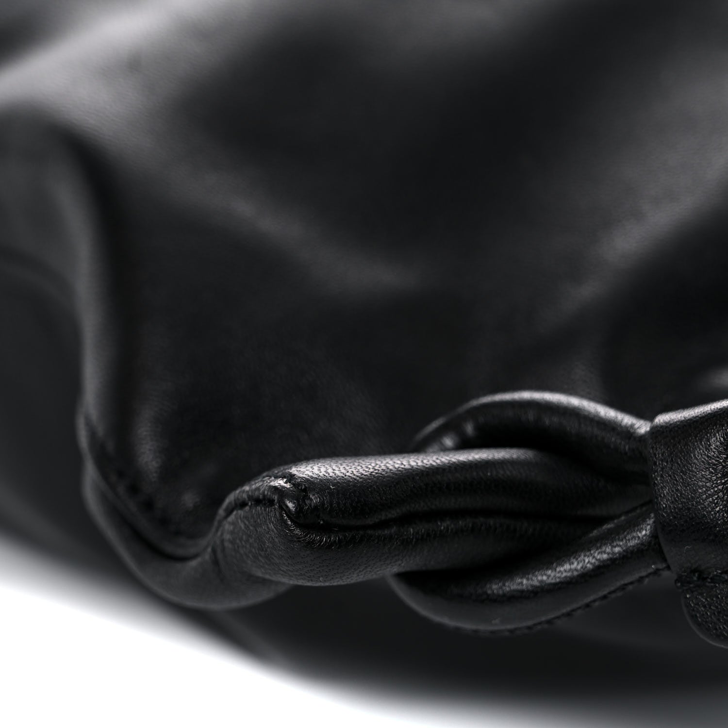 Saint Laurent Lambskin Teddy Drawstring Bag Black 9 of 12