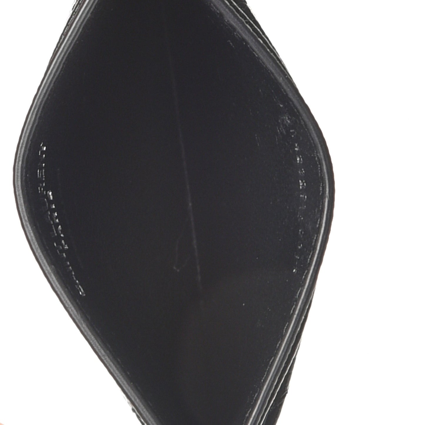 Grain De Poudre Matelasse Chevron Monogram Credit Card Case Black
