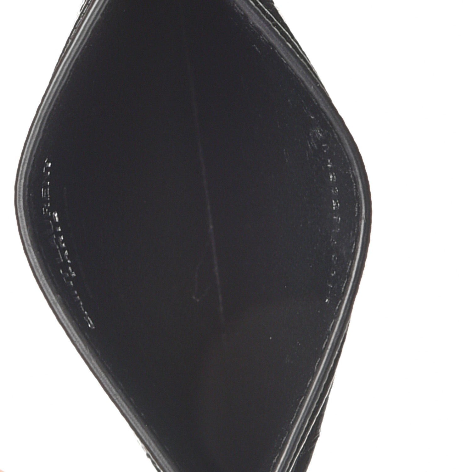 Saint Laurent Grain De Poudre Matelasse Chevron Monogram Credit Card Case Black 5 of 8