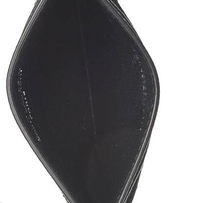 Saint Laurent Grain De Poudre Matelasse Chevron Monogram Credit Card Case Black 5 of 8