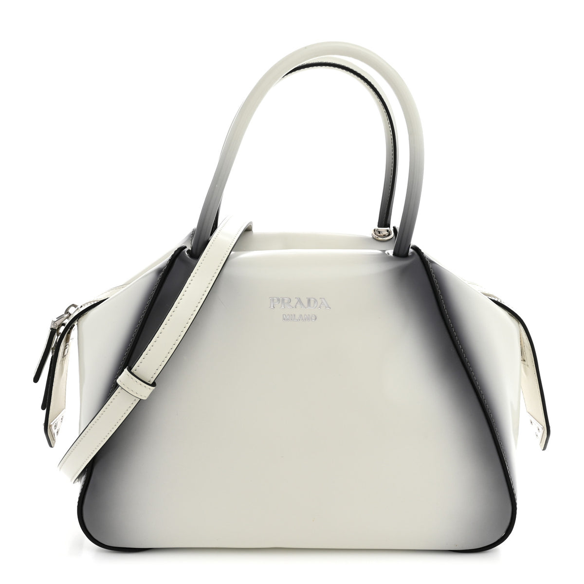 Prada Spazzolato Small Supernova Handbag White Sfumato 1 of 11