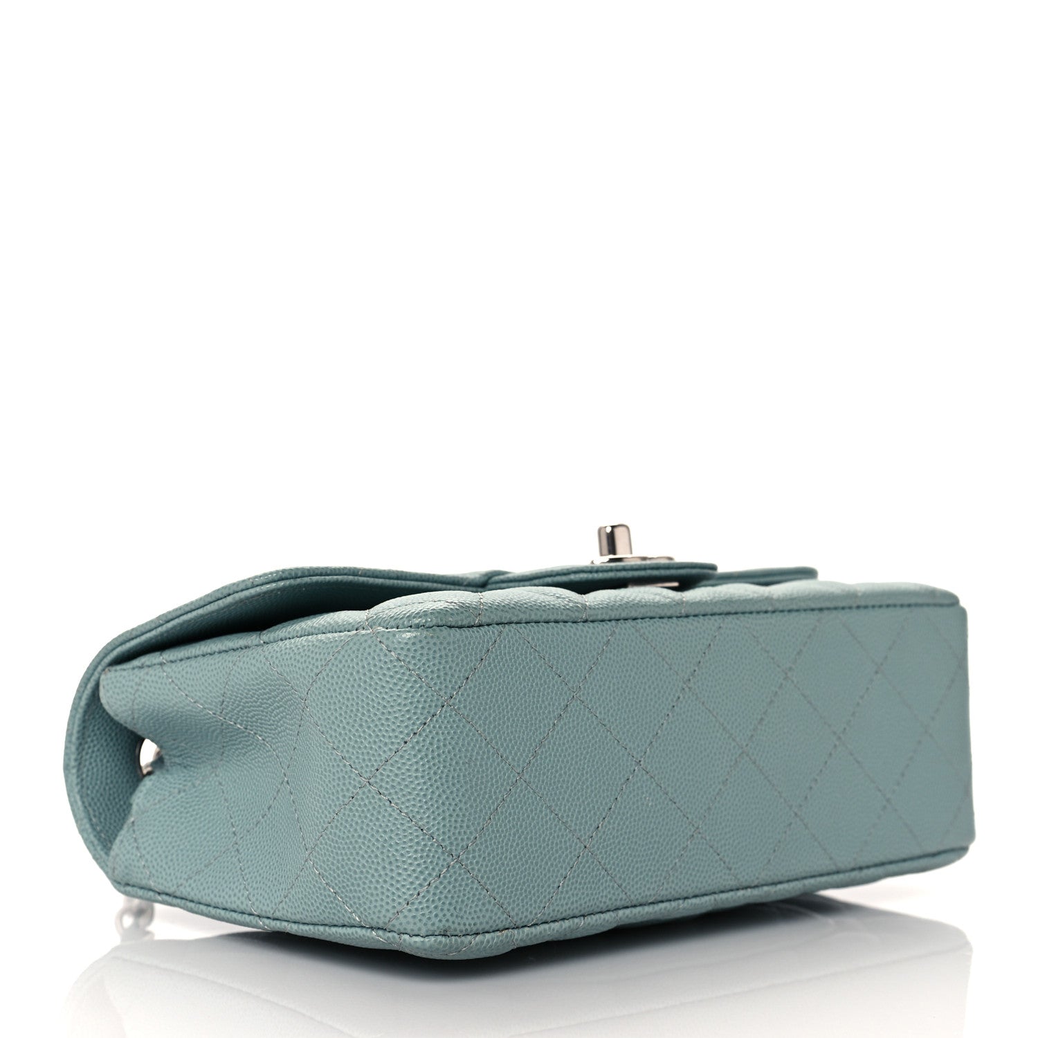 Chanel Caviar Quilted Mini Rectangular Flap Green 4 of 11