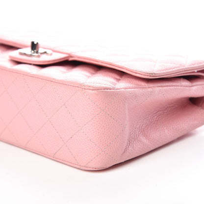 Chanel Caviar Quilted Medium Double Flap Pink 10 of 19
