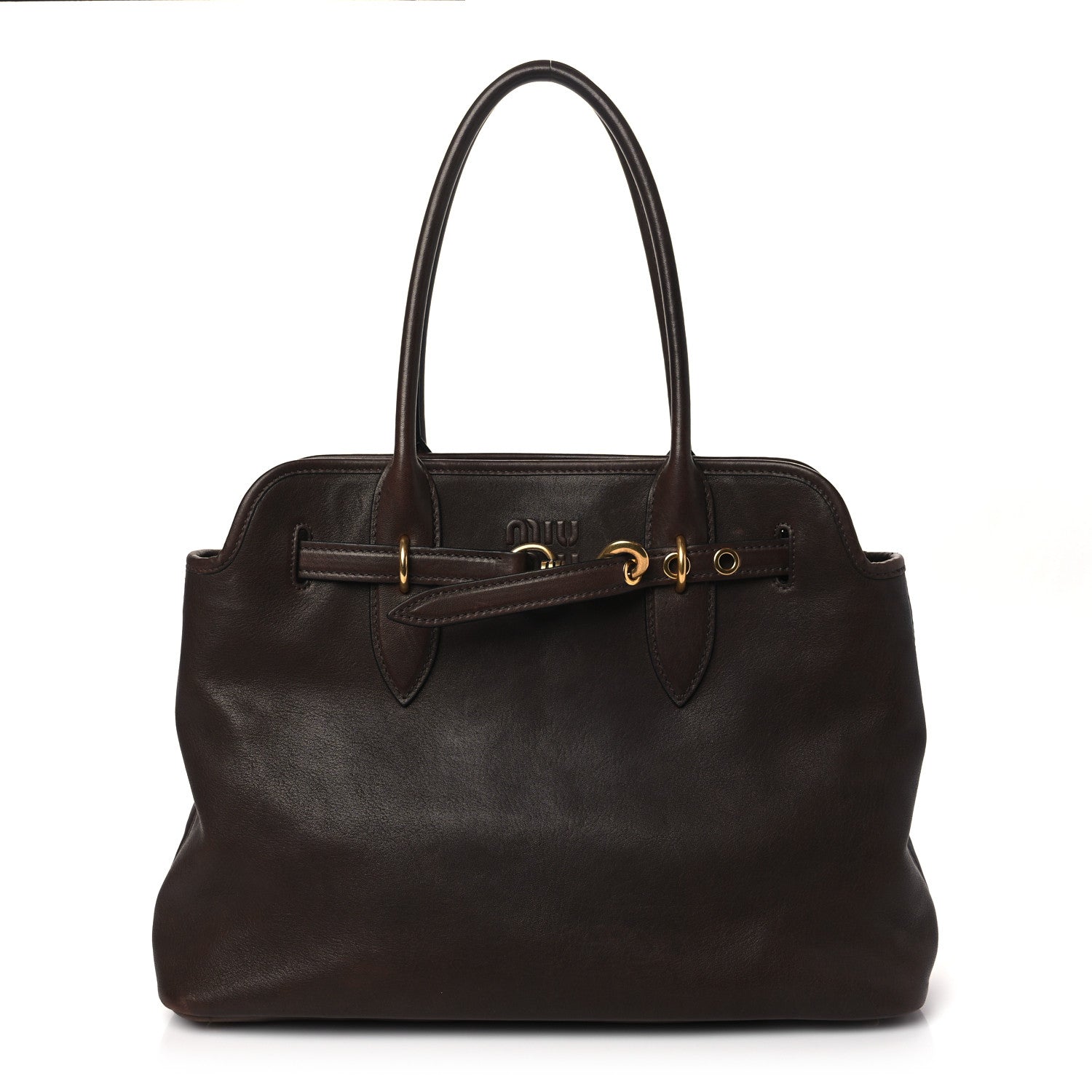 Miu Miu Nappa Medium Aventure Bag Brown 1 of 10