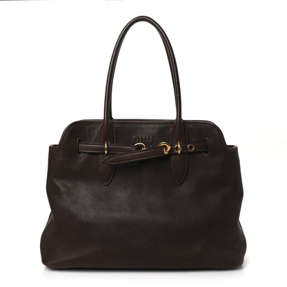 Miu Miu Nappa Medium Aventure Bag Brown 1 of 10