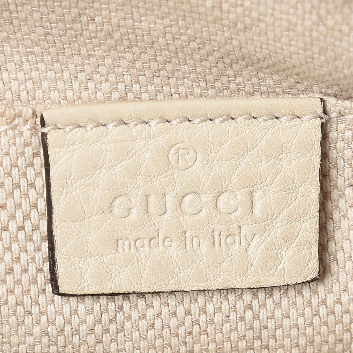 Pebbled Calfskin Small Soho Disco Bag Off White