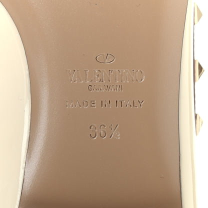 Valentino Garavani Patent Rockstud Cage Ballerina Flats 36.5 Ivory Poudre 6 of 8