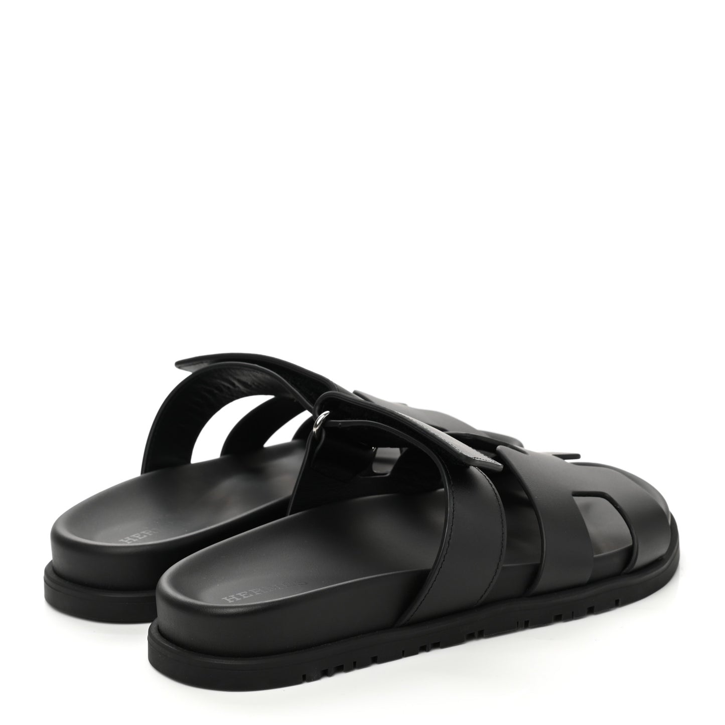 Calfskin Womens Chypre Sandals 36.5 Black