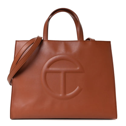 Telfar Vegan Leather Medium Shopping Bag Tan 1 of 9