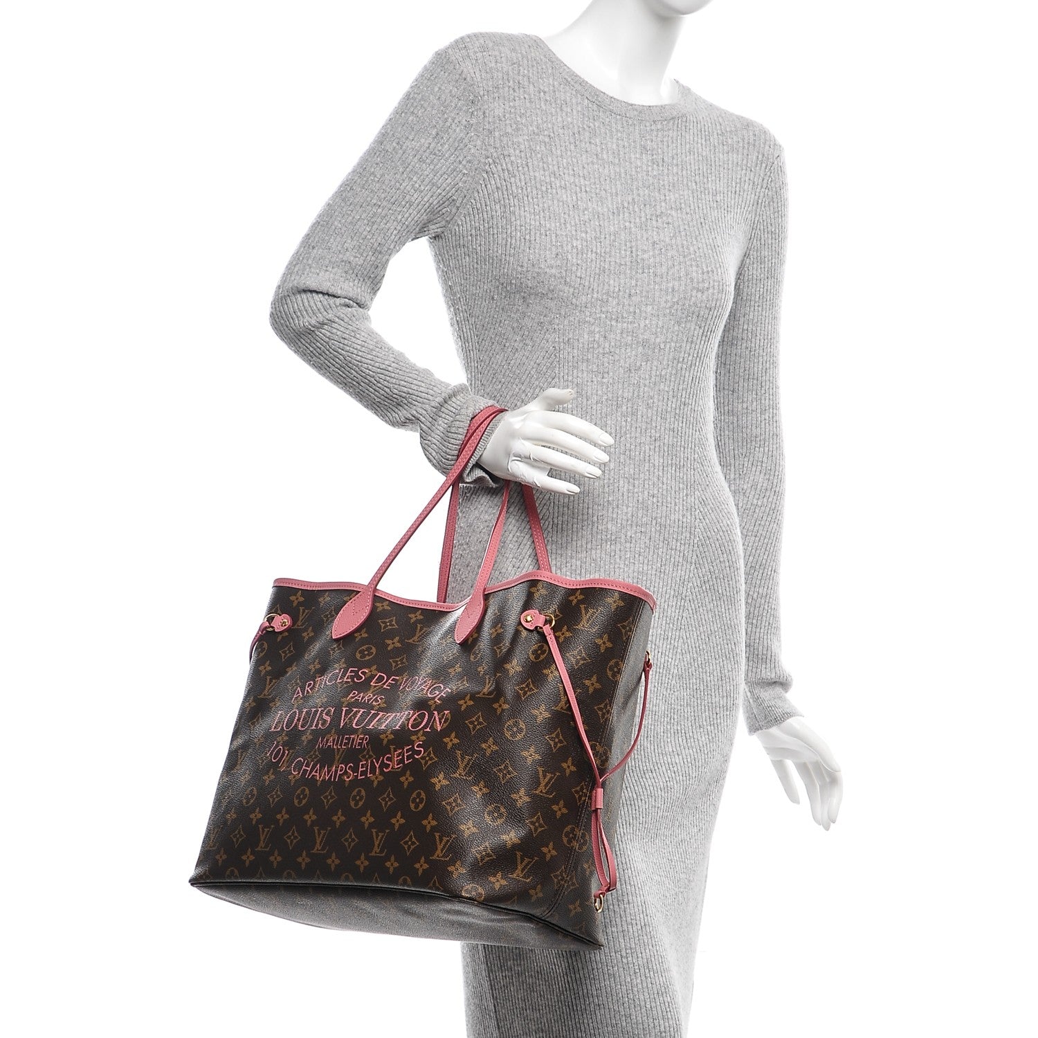 Louis Vuitton Monogram Articles de Voyage Ikat Neverfull GM Rose Velours 2 of 11