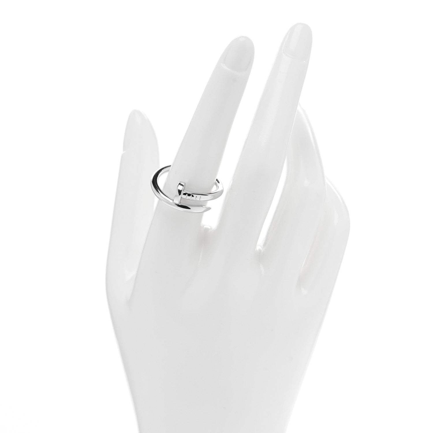 Cartier 18K White Gold Juste Un Clou Ring 60 9 2 of 5
