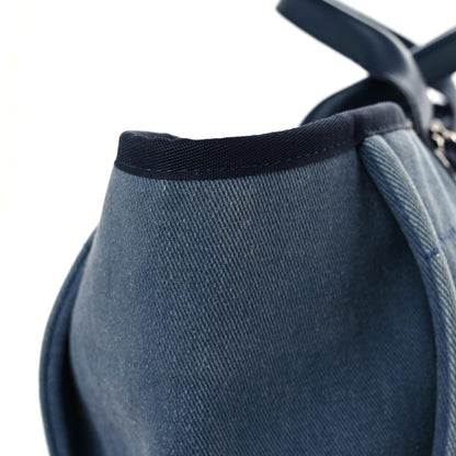 Chanel Canvas Sequin Medium Deauville Tote Navy 13 of 19