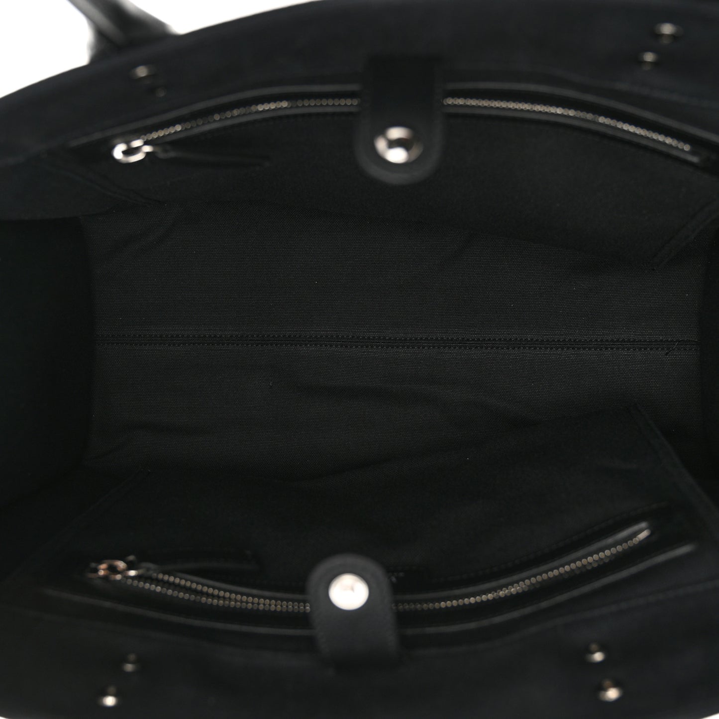Canvas Calfskin Large La Medusa Tote Bag Black