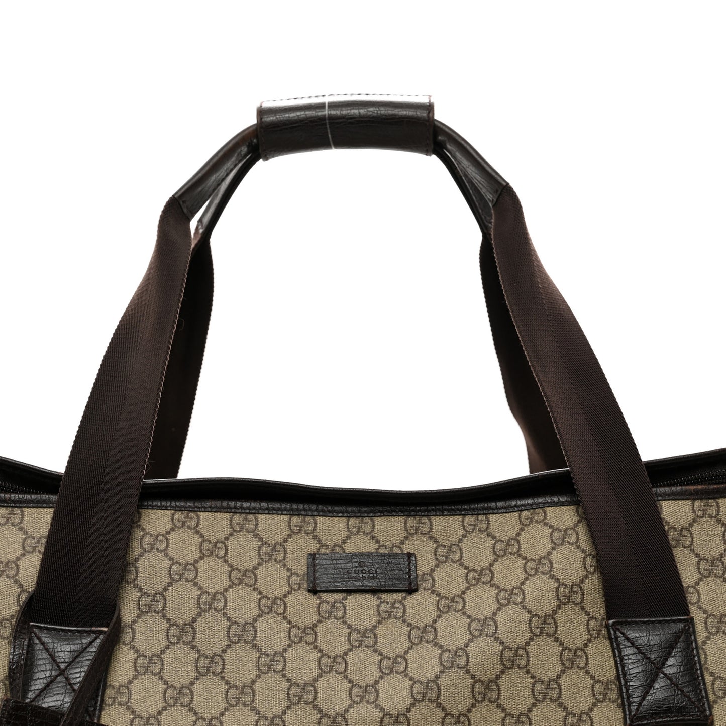 GG Supreme Monogram Two Wheel Suitcase Brown