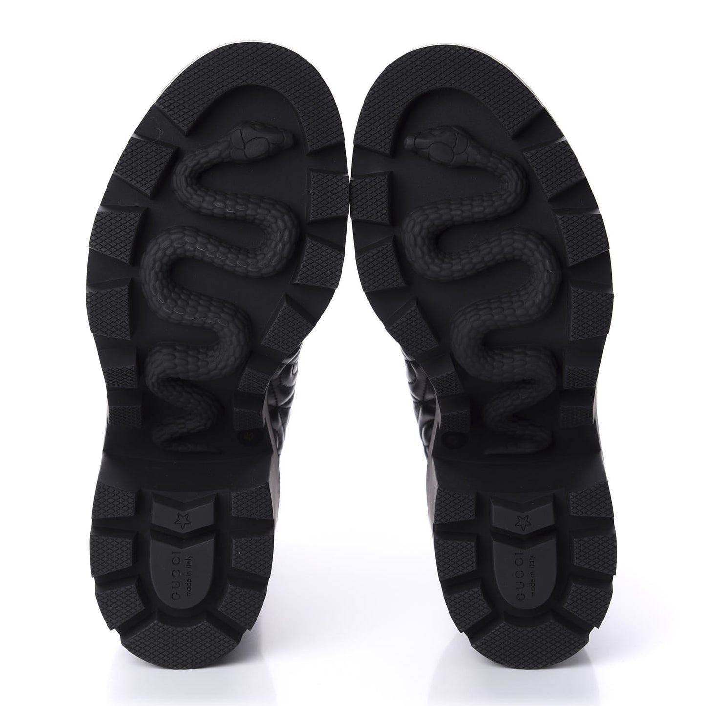 Calfskin Nappa Rhombus Quilted Trip Ankle Boots 40 Black