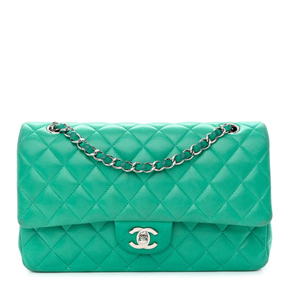 Chanel Lambskin Quilted Medium Double Flap Green 1 of 13