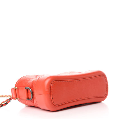 Chanel Aged Calfskin Quilted Small Gabrielle Hobo Red 4 of 11