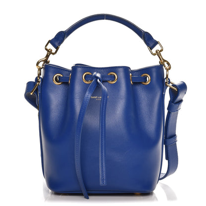Saint Laurent Calfskin Small Emmanuelle Bucket Bag Blue Marjorelle 1 of 9