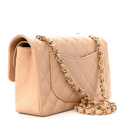 Chanel Caviar Quilted Small Double Flap Beige 3 of 11