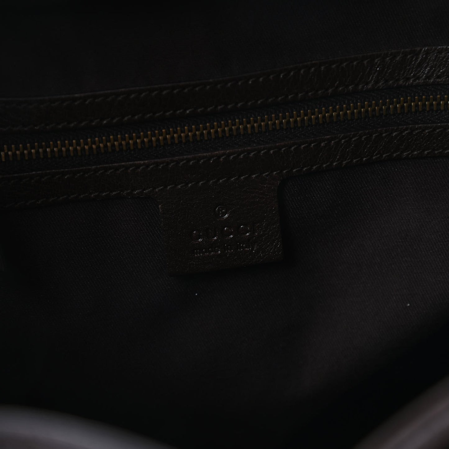 Guccissima Medium Interlocking Icon Shoulder Bag Dark Brown