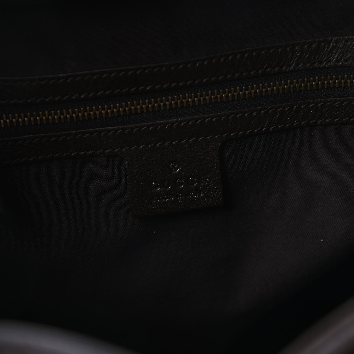 Gucci Guccissima Medium Interlocking Icon Shoulder Bag Dark Brown 8 of 11