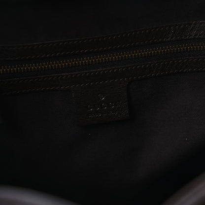 Gucci Guccissima Medium Interlocking Icon Shoulder Bag Dark Brown 8 of 11