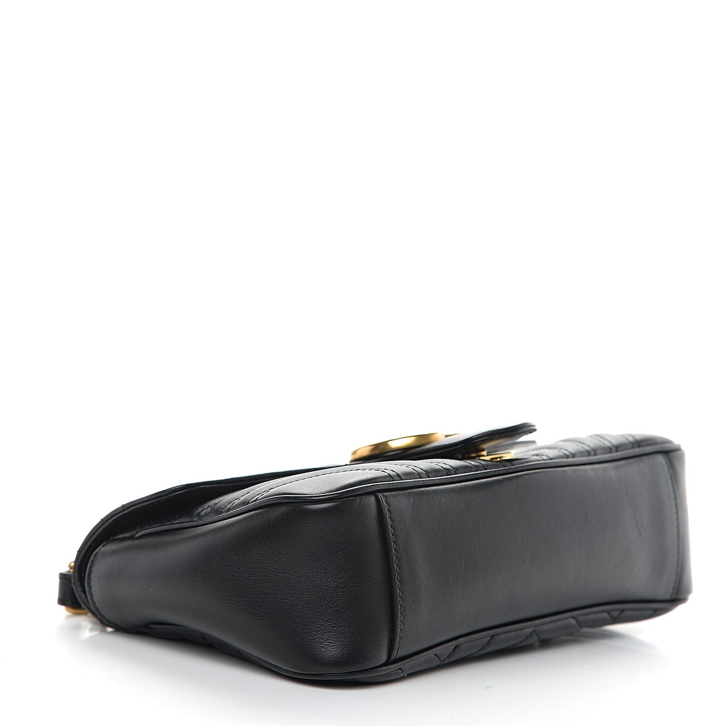 Calfskin Matelasse Small GG Marmont Shoulder Bag Black
